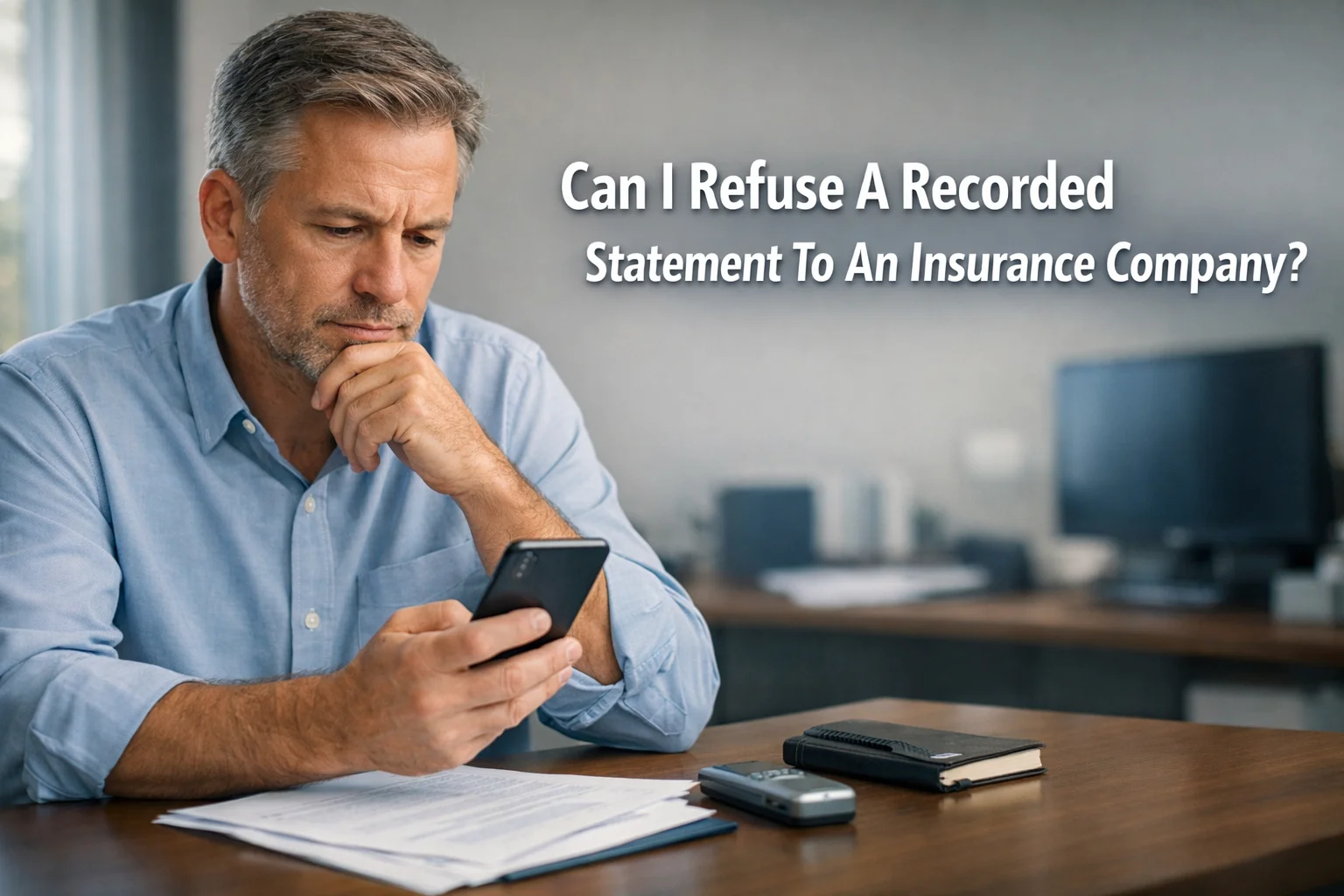 Can I Refuse A Recorded Statement To An Insurance Company?